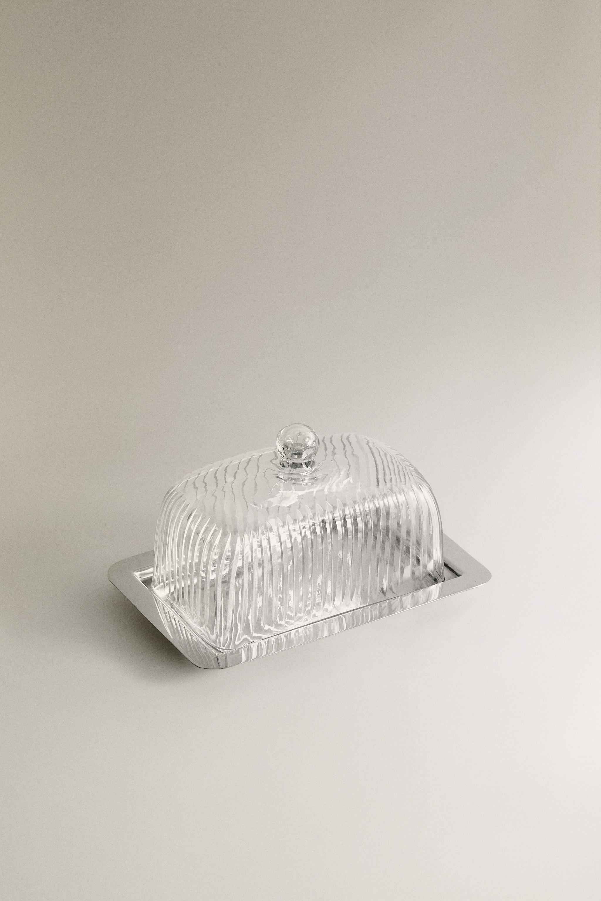 BEURRIER VERRE MÉTAL